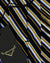 Vitaliano Pancaldi Silk Tie Black Purple Orange Stripes Design