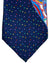 Vitaliano Pancaldi Silk Tie Midnight Blue Multi Colored Mini dots & Paisley Design