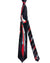 Vitaliano Pancaldi Silk Tie Black Red Gray Swirl Design