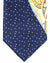 Vitaliano Pancaldi Silk Tie Dark Blue Orange Blue Mini dots & Paisley Design