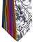 Vitaliano Pancaldi Silk Tie Black White Multi Colored Stripes & Floral Design