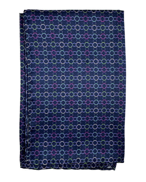 Vitaliano Pancaldi Silk Pocket Square Dark Blue Purple