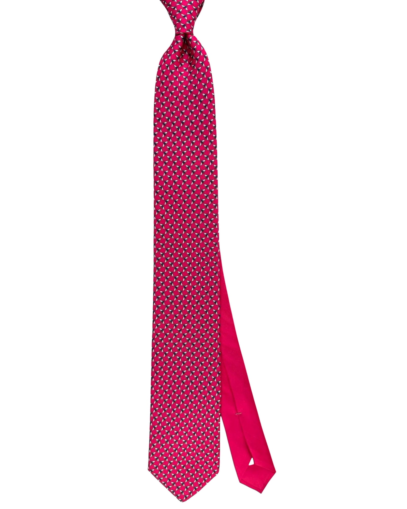 Thomas Pink Silk Tie Cranberry Pink Bee Novelty Design