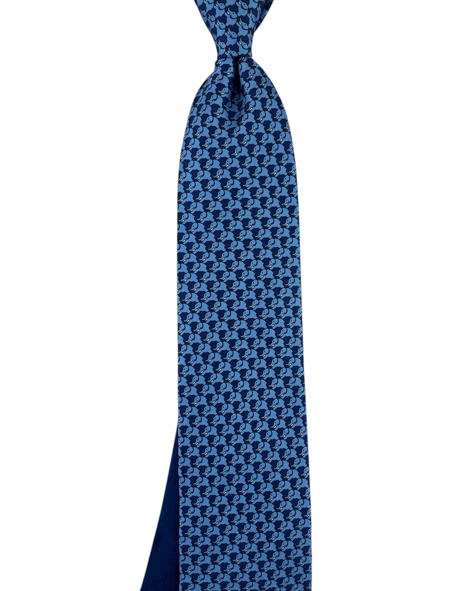 Thomas Pink Tie Navy Blue Elephant Novelty 