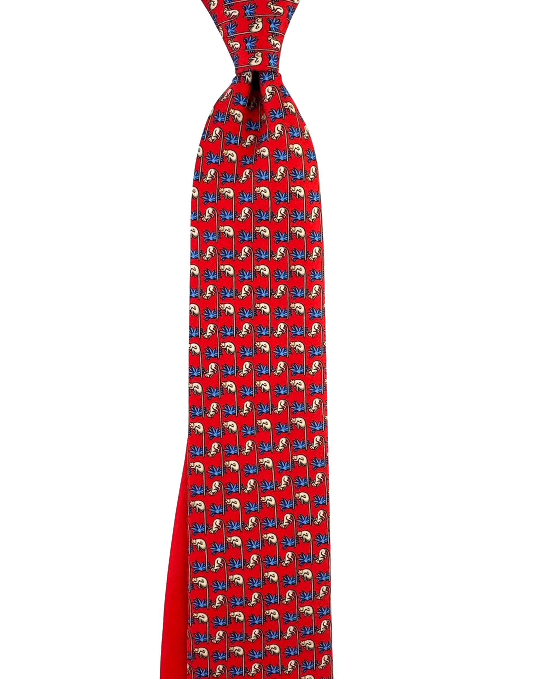 Thomas Pink Tie Red Monkey Novelty Design