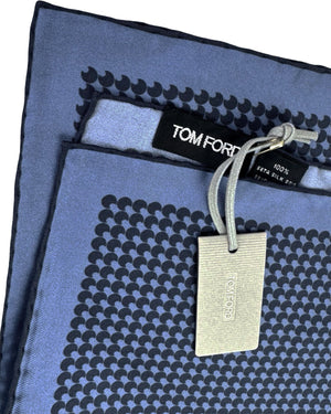Tom Ford Silk Pocket Square Metal Gray Black Design