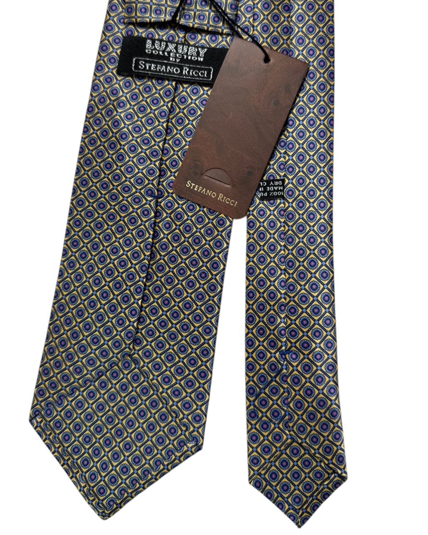 Orange-Gold Blue Purple Tie