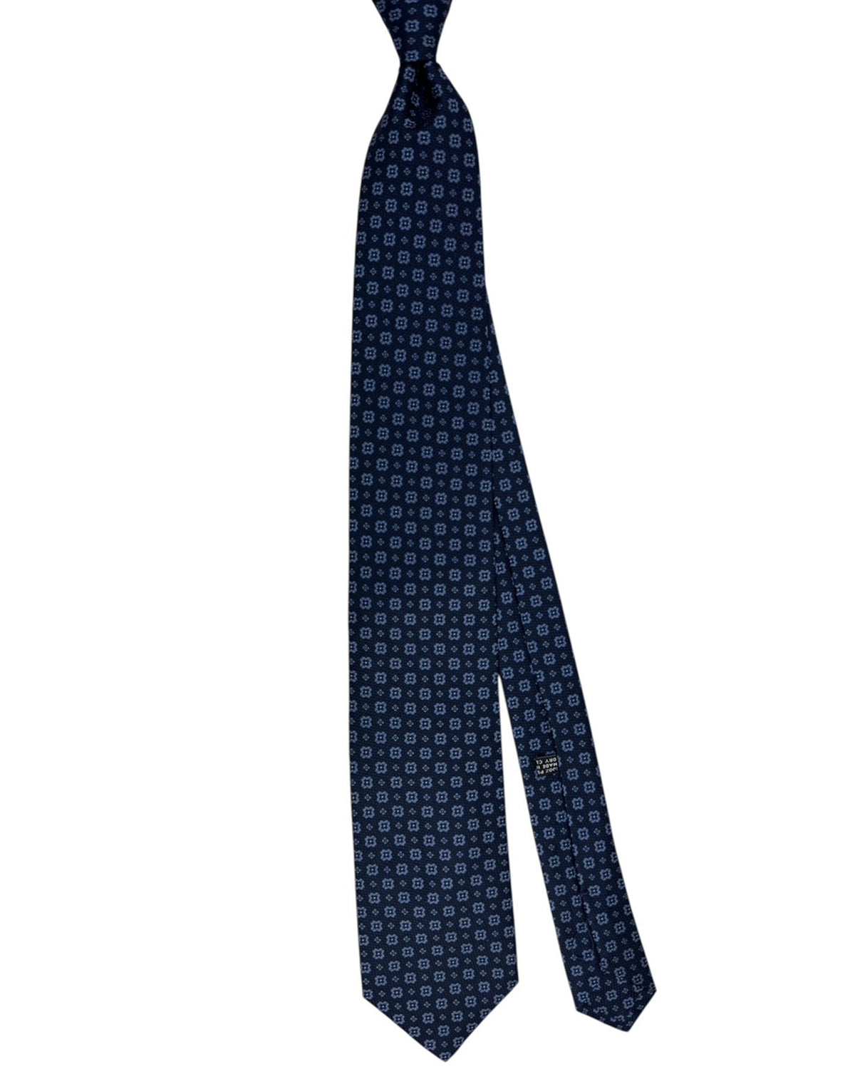 Stefano Ricci Silk Tie Navy Blue Mini Medallions