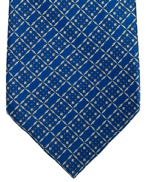 Stefano Ricci Tie Blue Silver Pattern Stripes