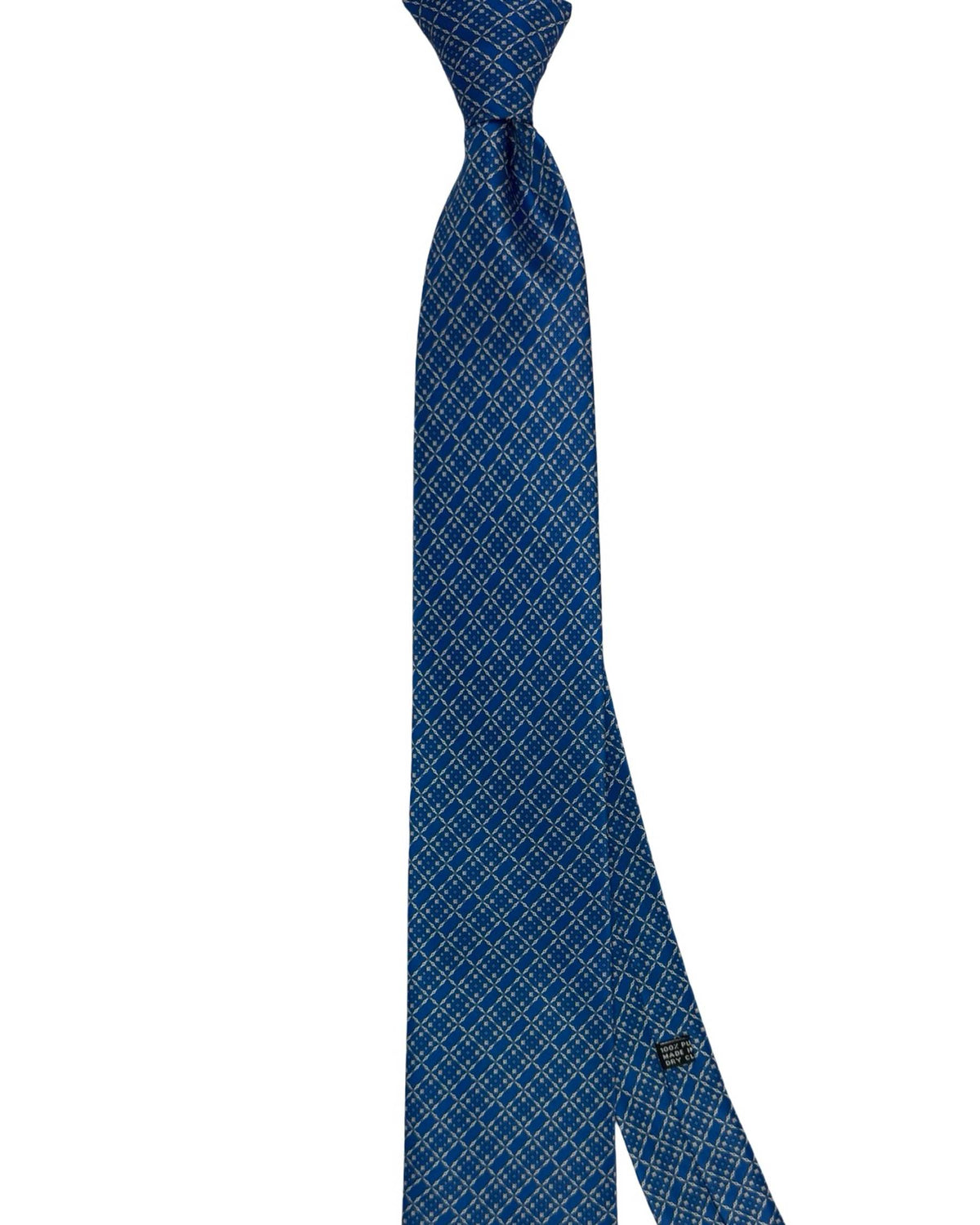 Stefano Ricci Tie Blue Silver Pattern Stripes