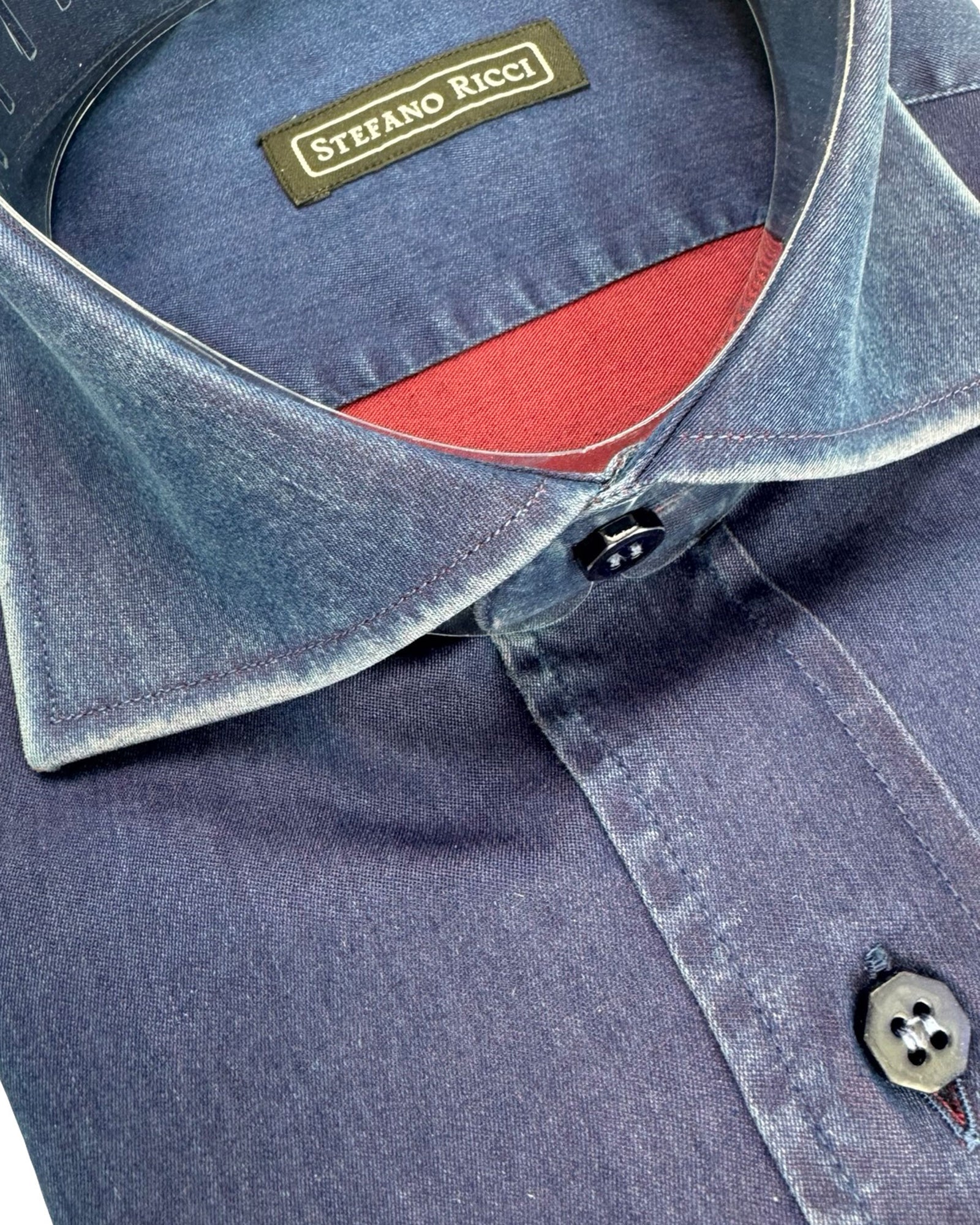Stefano Ricci Denim Shirt Dark Blue