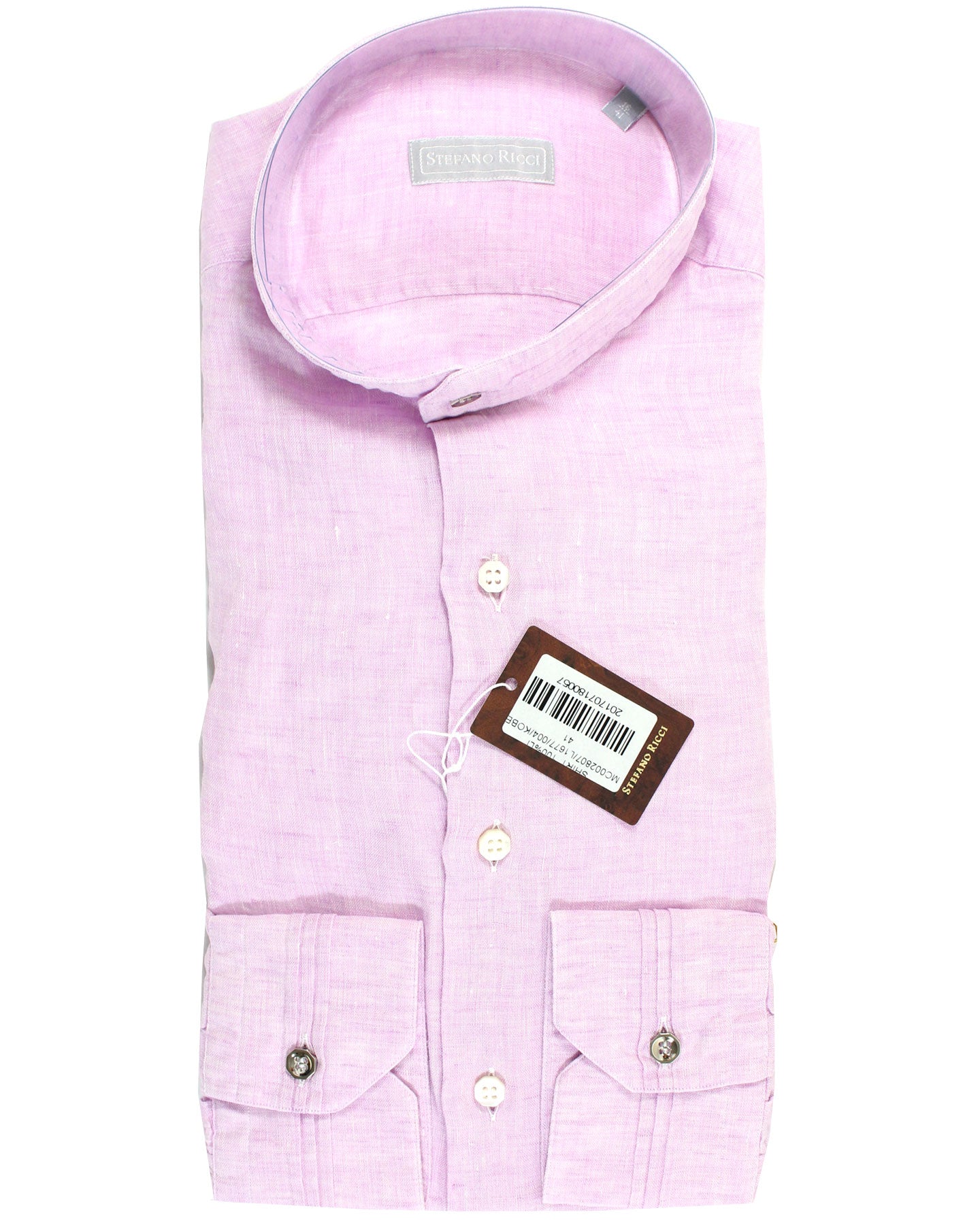 Stefano Ricci Shirt Pink Solid 42 - 16 1/2