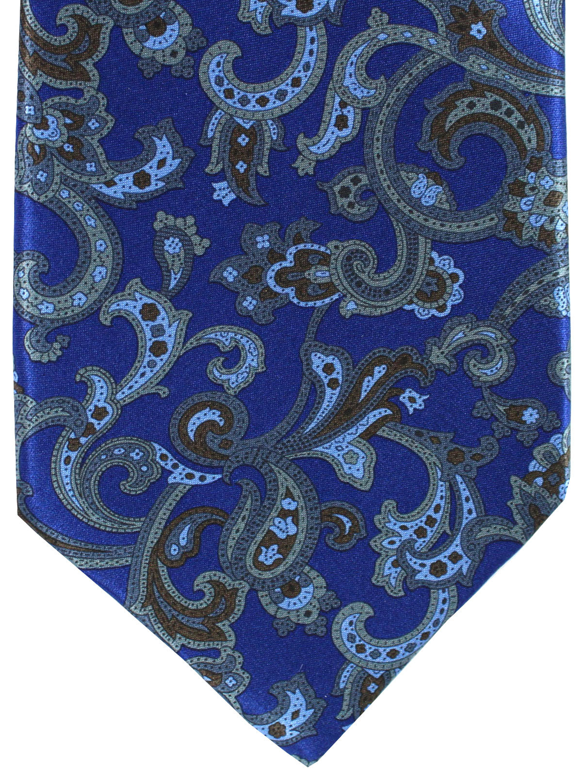 Stefano Ricci Silk Tie Dark Blue Brown Royal Ornamental Design