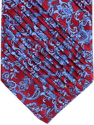 Stefano Ricci Tie Dark Red Blue Ornamental - Pleated Silk