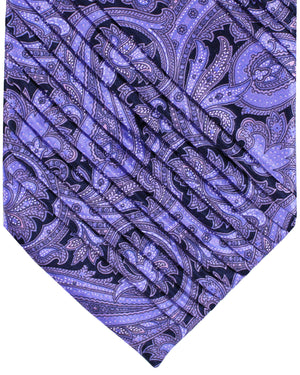 Stefano Ricci Tie Purple Paisley Design - Pleated Silk