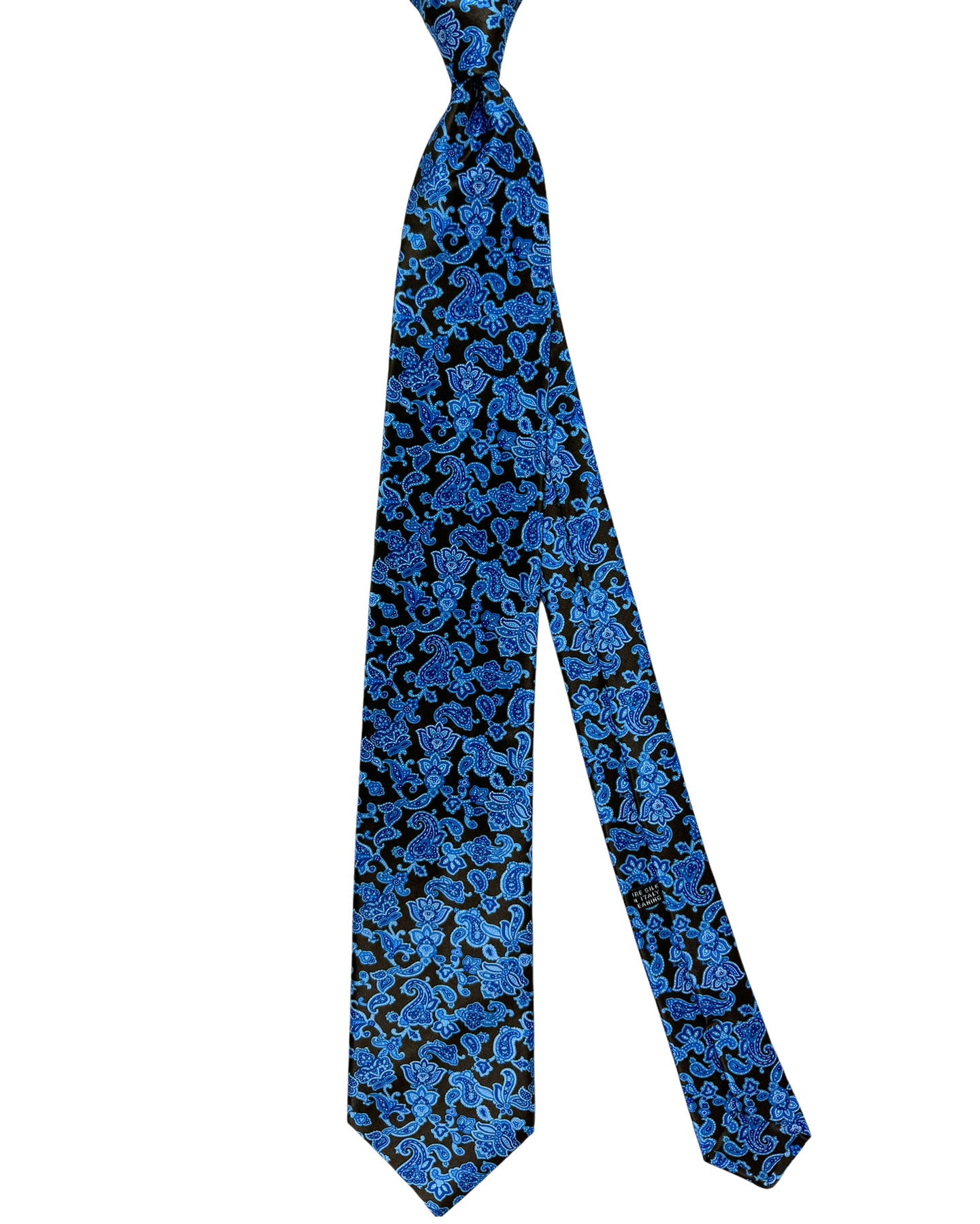 Stefano Ricci Silk Tie Royal Blue Blue Paisley Design