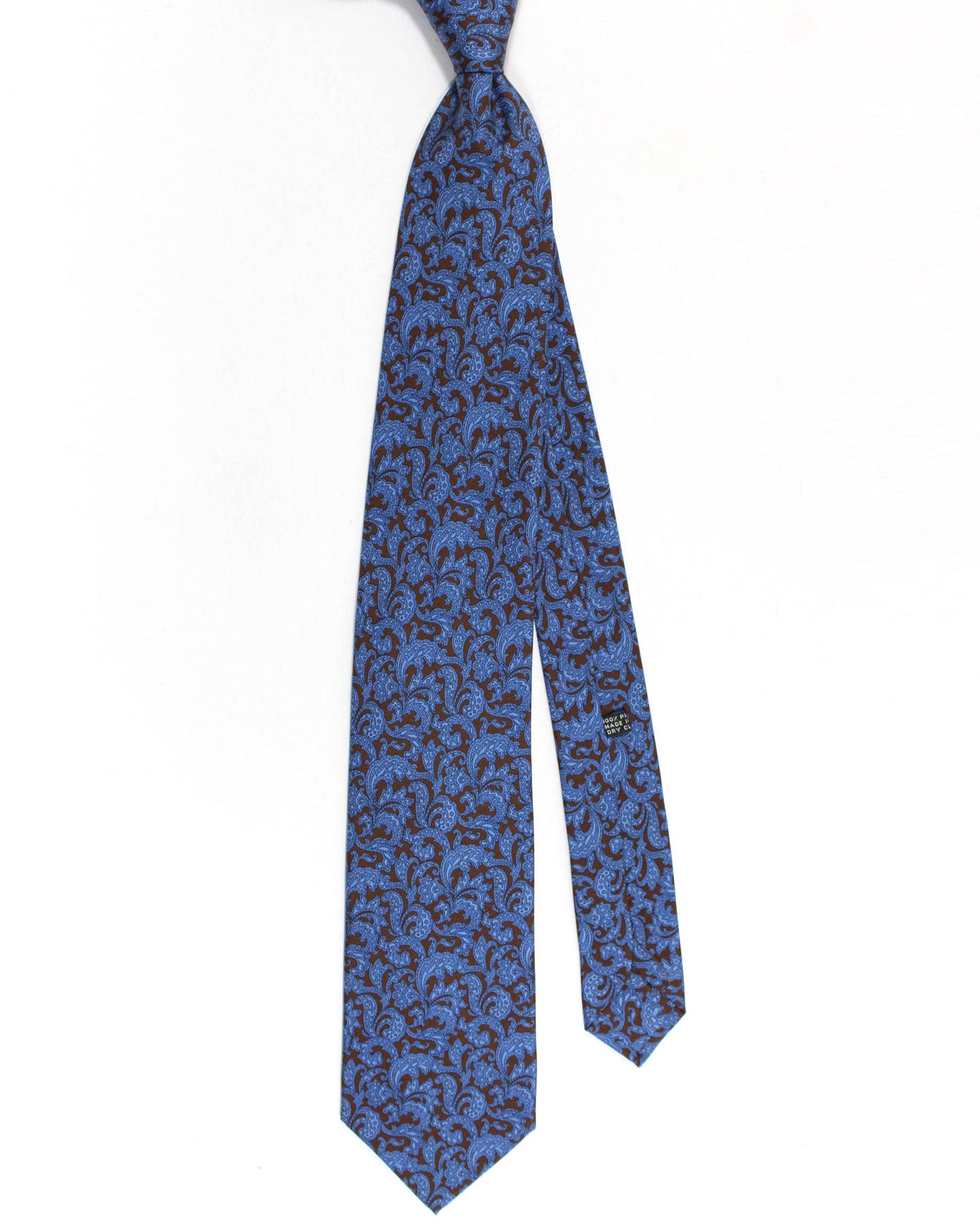 Stefano Ricci Silk Tie Brown Blue Ornamental