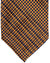 Stefano Ricci Tie Midnight Blue Orange Mini Geometric - Pleated Silk