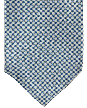 Stefano Ricci Silk Tie Silver Royal Blue Gray Mini Geometric