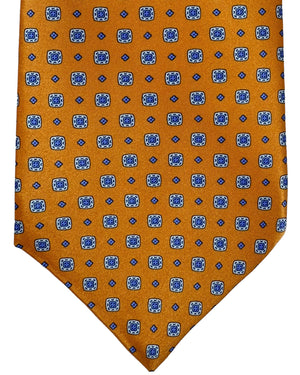 Stefano Ricci Silk Tie Orange Mini Geometric