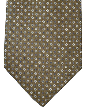 Stefano Ricci Silk Tie Taupe Mini Floral