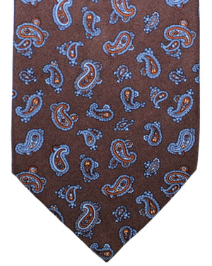 Stefano Ricci Silk Tie Brown Paisley