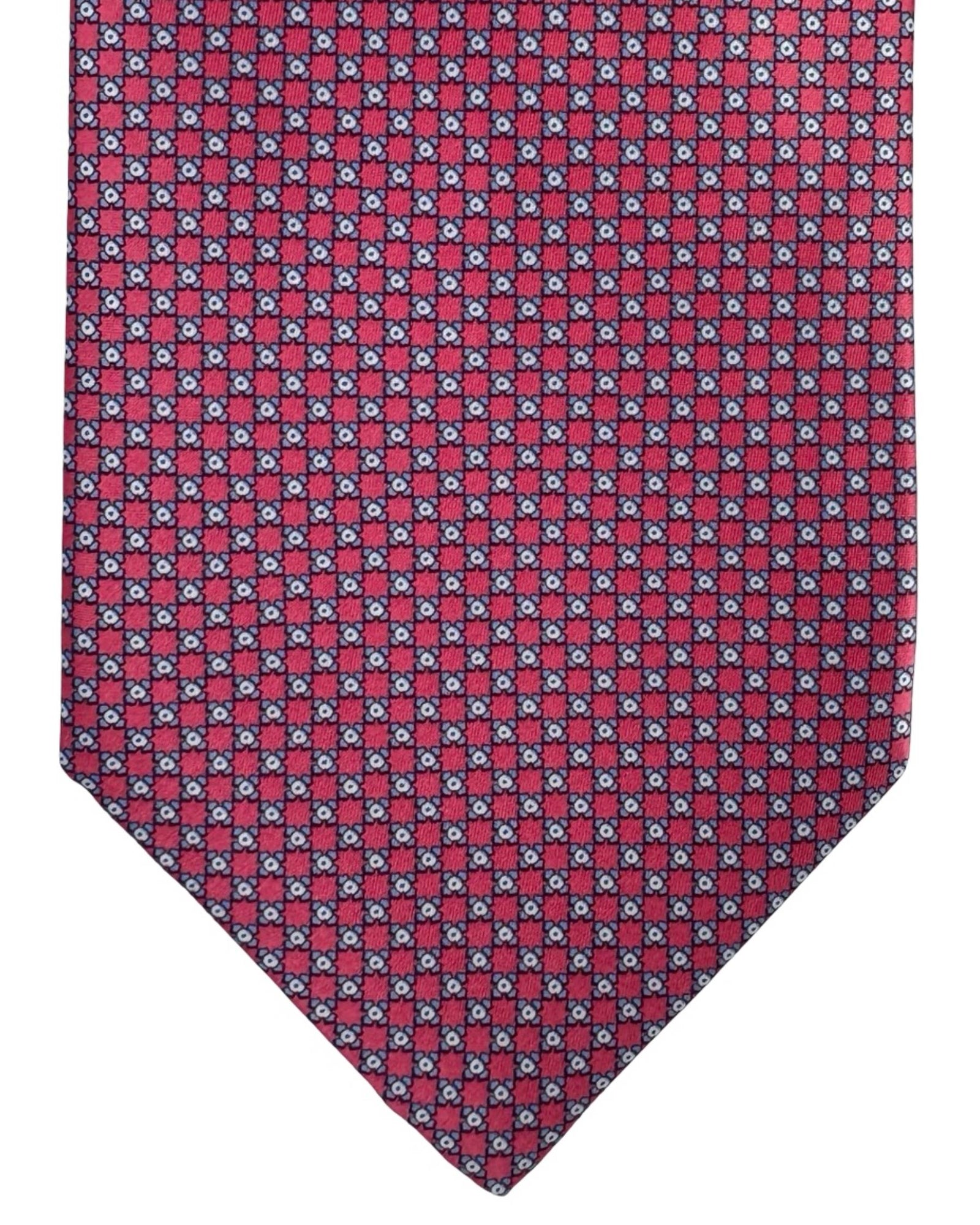 Stefano Ricci Tie Pink Blue Micro Design