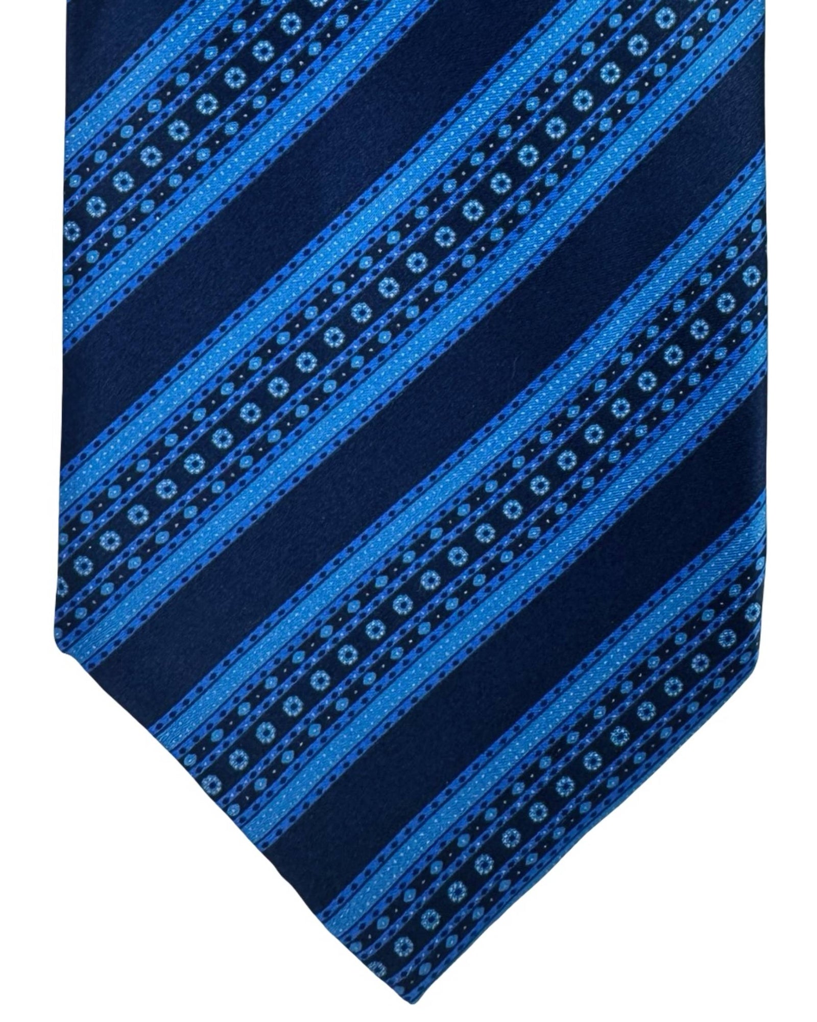 Stefano Ricci Tie Royal Blue Navy Stripes