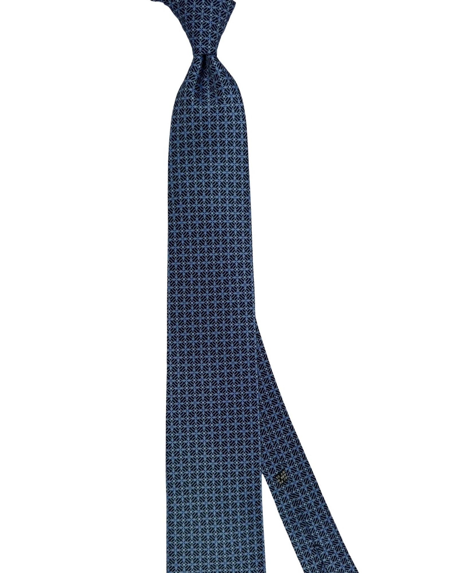 Stefano Ricci Tie Navy Blue Geometric