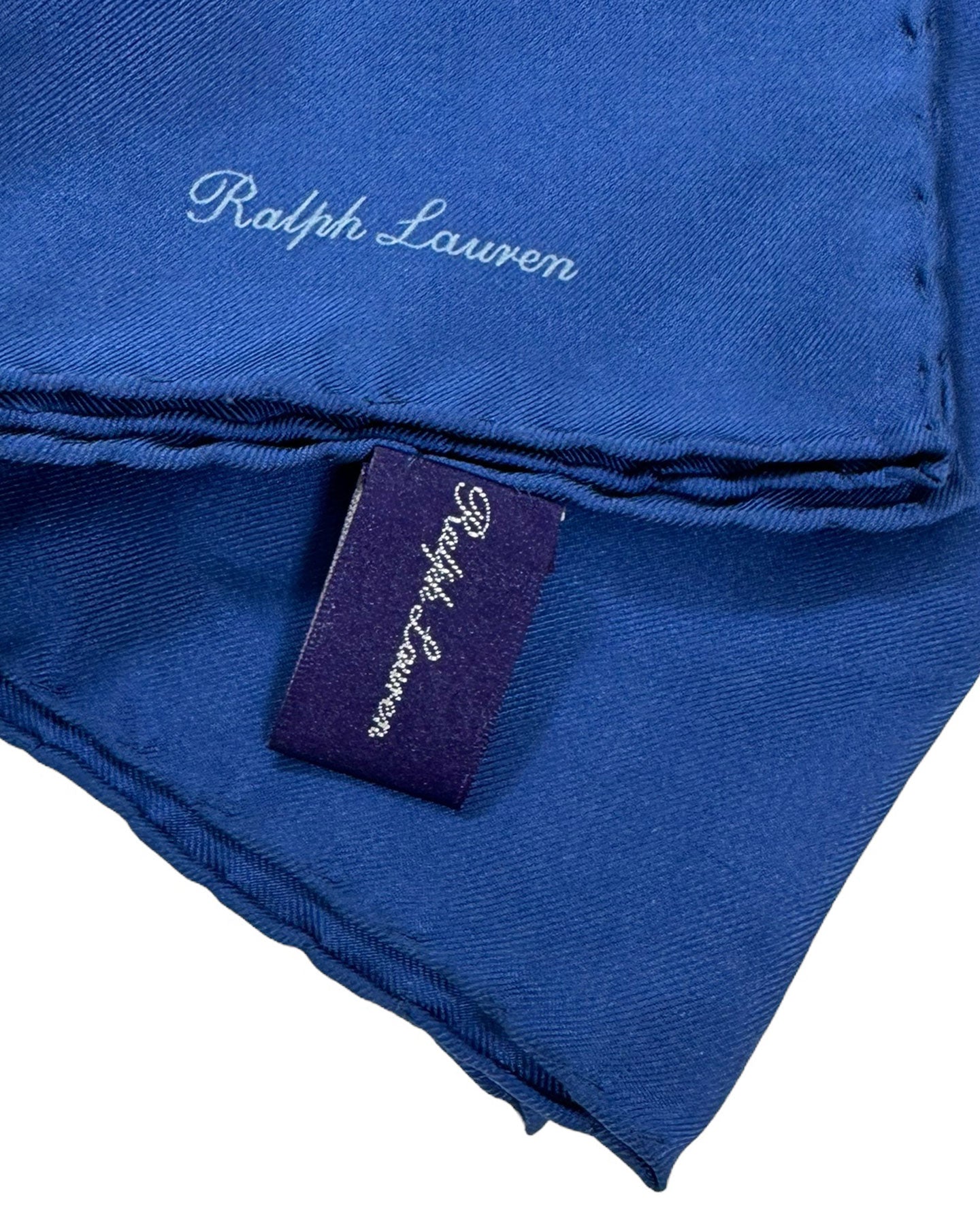 Ralph Lauren Purple Label Silk Pocket Squares Royal Blue