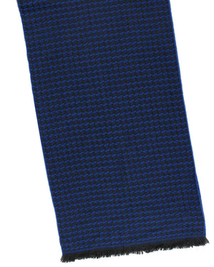 Sartorio Scarf Royal Blue Houndstooth - Luxury Wool Shawl