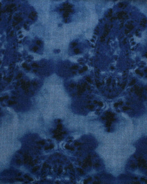 Sartorio Scarf Blue Paisley - Luxury Cashmere Silk Shawl