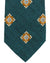 Sartorio Napoli Silk Tie Dark Turquoise Brown Medallions Design