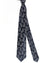 Sartorio Napoli Silk Tie Black Midnight Blue Silver Paisley Design