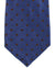 Sartorio Sevenfold Tie Midnight Blue Brown Dots Design