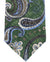 Sartorio Sevenfold Tie Green Blue Paisley Design