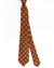 Sartorio Sevenfold Tie Brown Orange Geometric Design