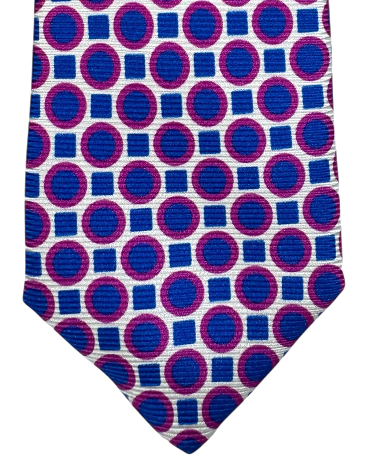 Sartorio Napoli Sevenfold Tie Royal Blue Fuchsia