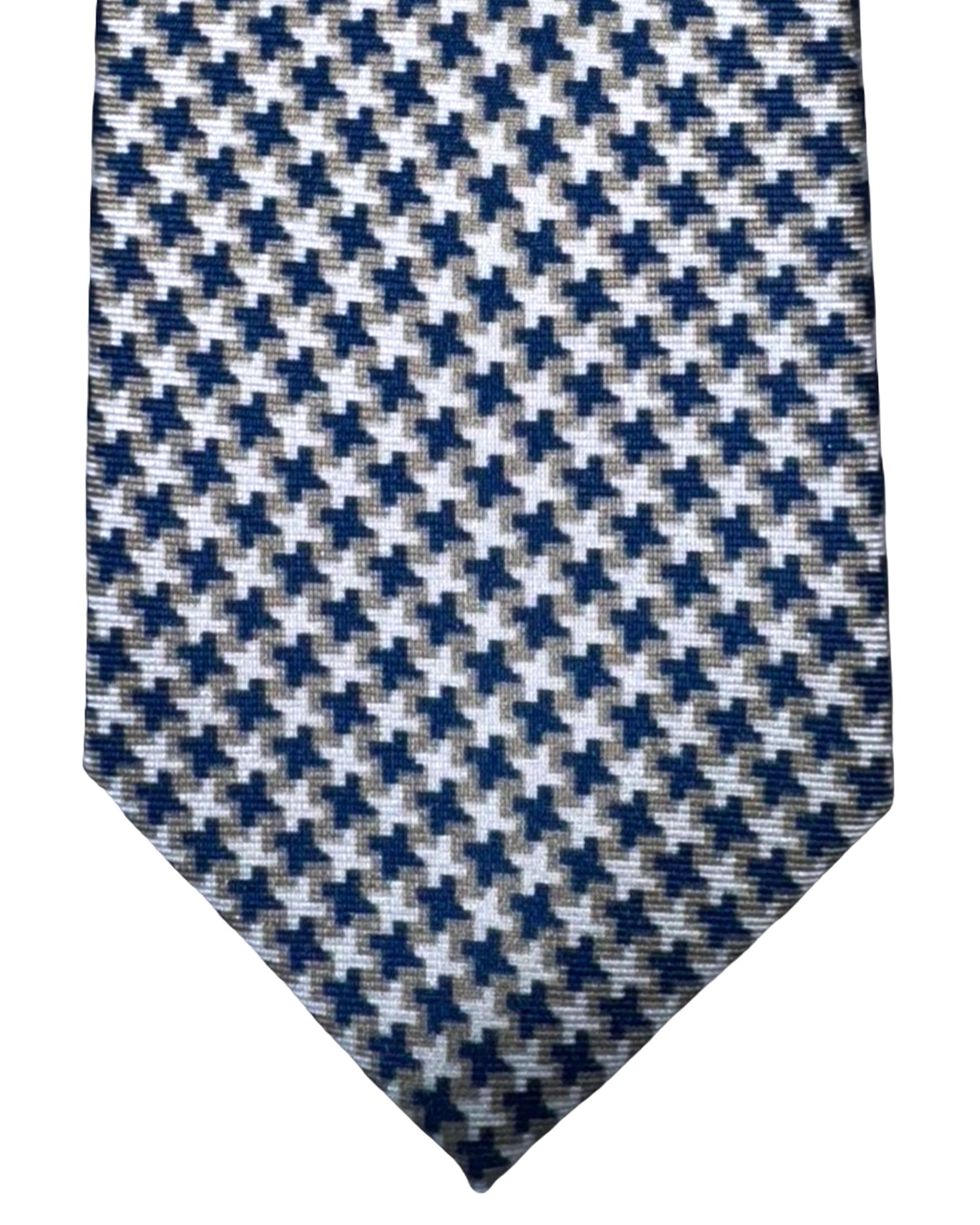 Sartorio Napoli Tie Gray Houndstooth