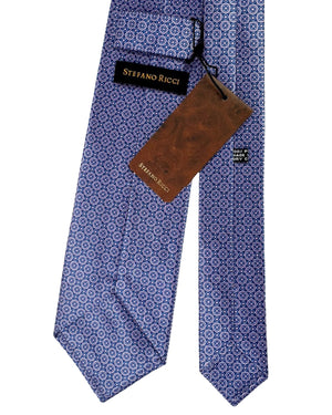 Stefano Ricci Silk Tie Lilac Blue Geometric