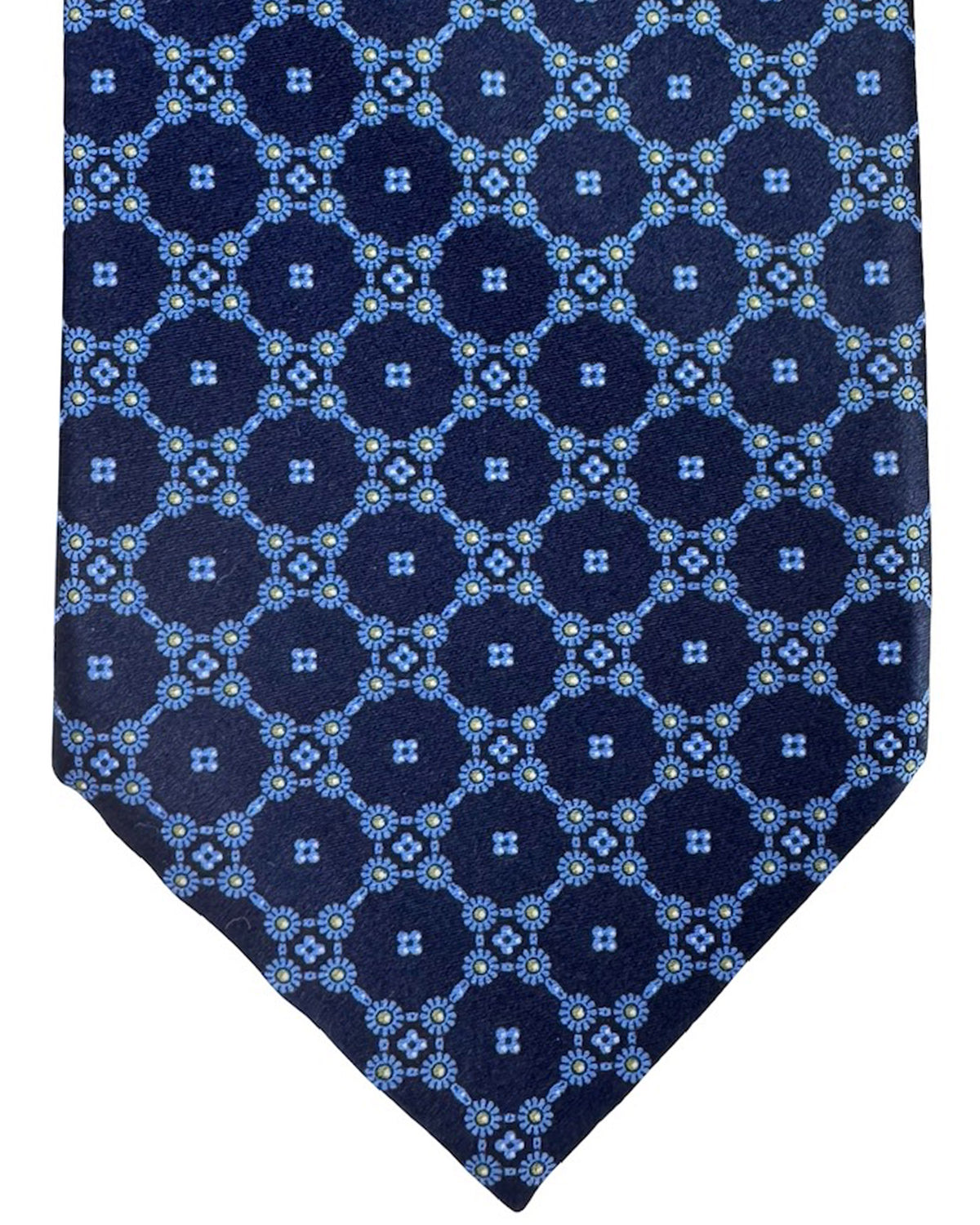 Stefano Ricci Silk Tie Navy Blue Geometric