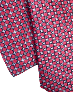 Stefano Ricci Tie Pink Blue Micro Design