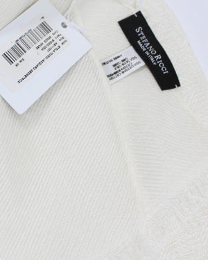 Stefano Ricci Scarf White - Luxury Men Shawl