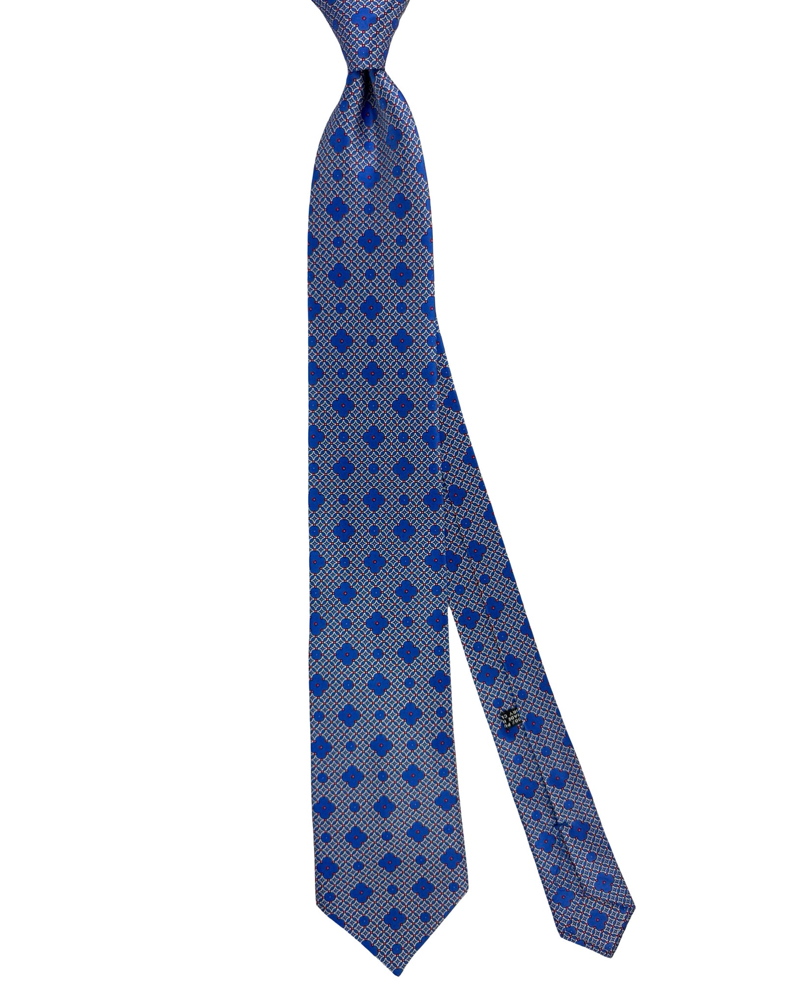 Stefano Ricci Silk Tie Royal Blue Red Silver Design