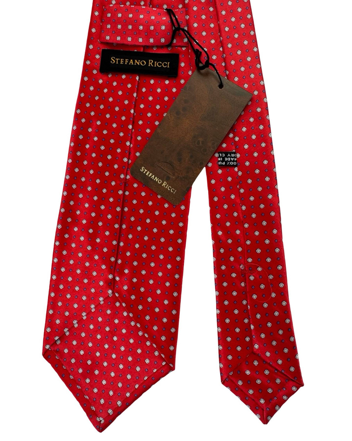 Stefano Ricci Tie Red White and Blue Geometric