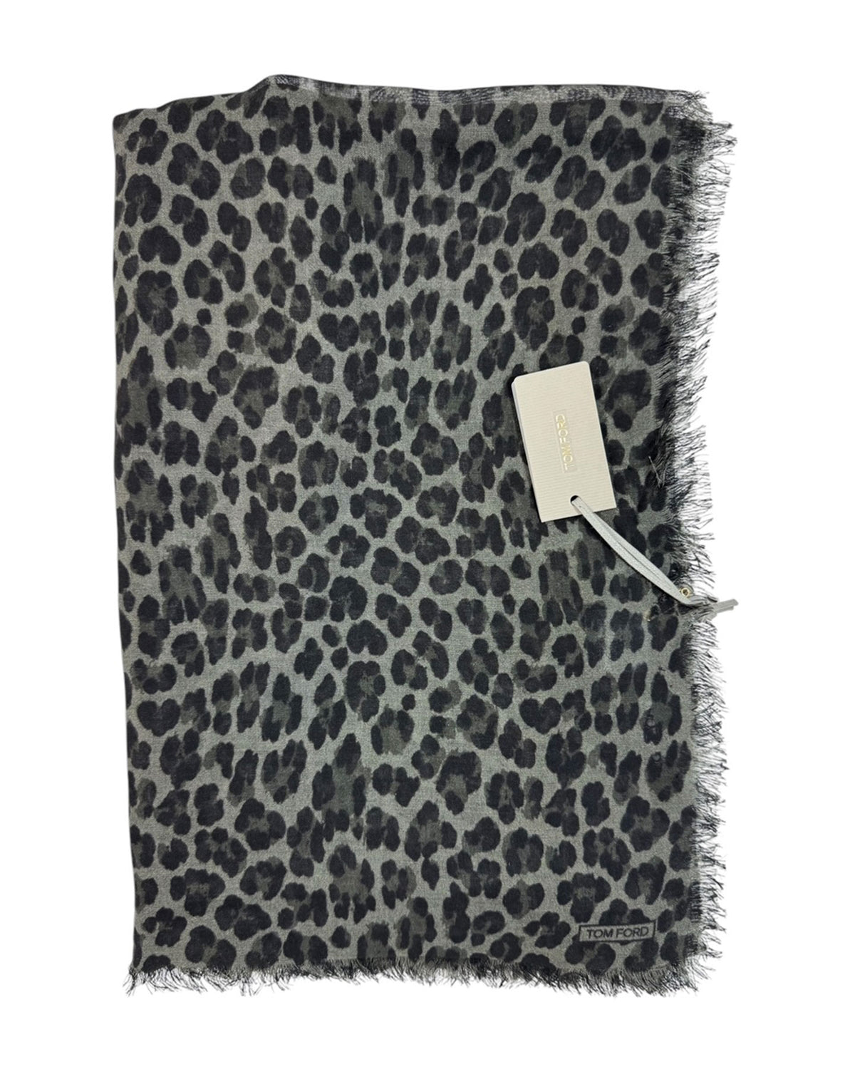 Tom Ford Scarf Gray Black New