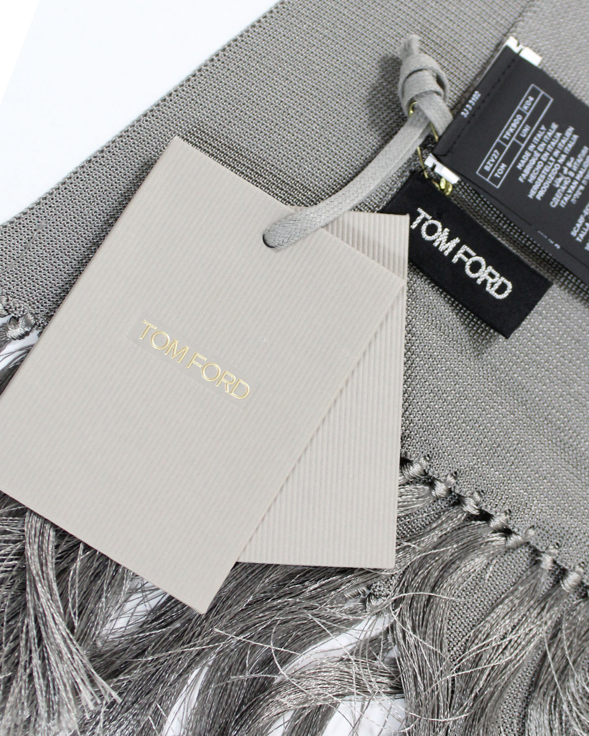 Tom Ford Scarf Gray Fringe SALE