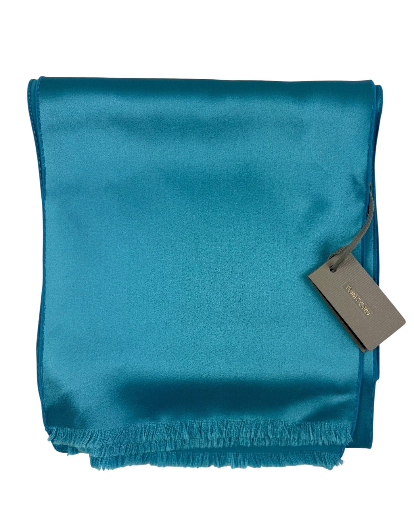 Tom Ford Silk Scarf Teal Aqua