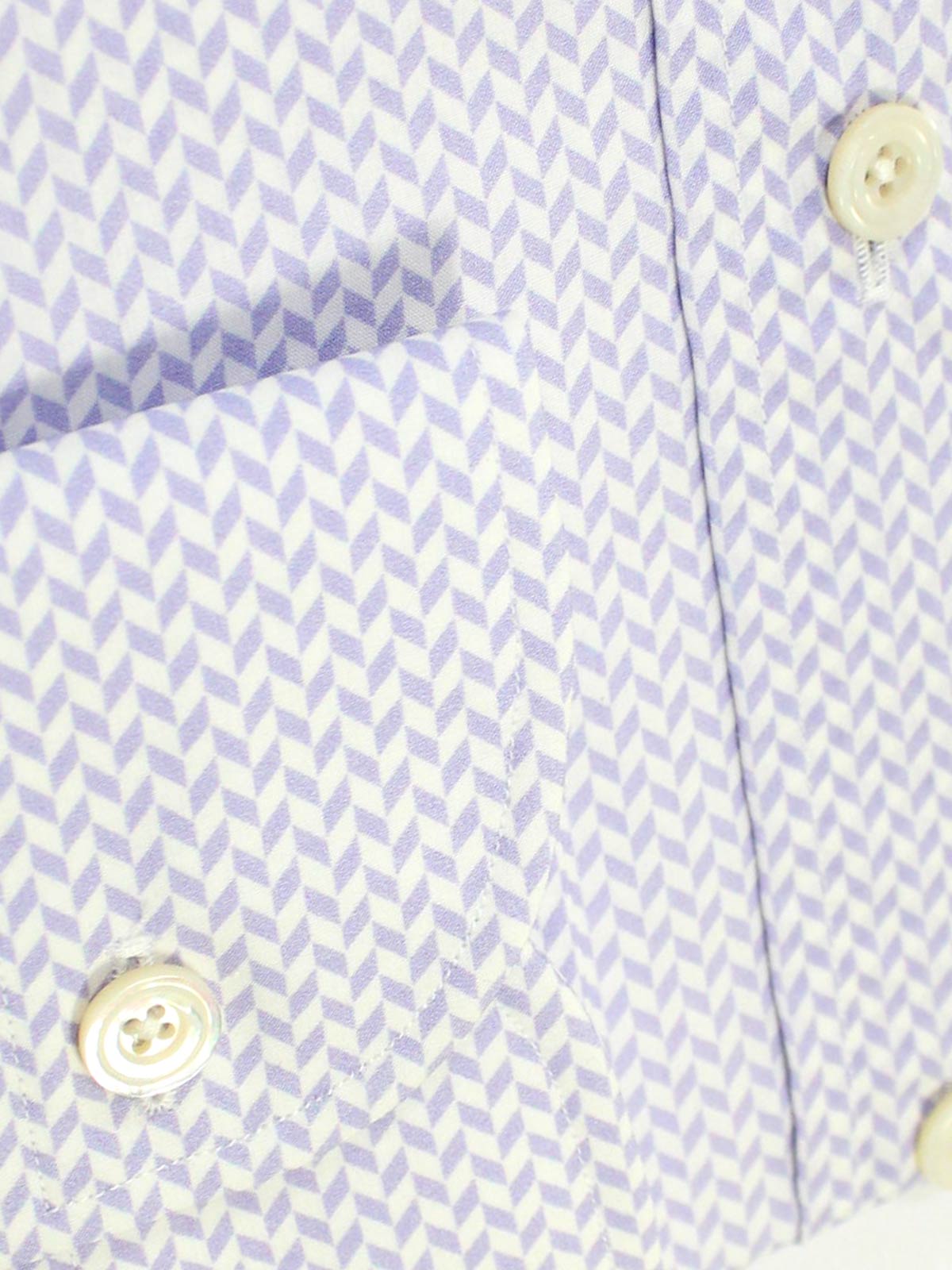 Tom Ford Dress Shirt White Lilac Herringbone Modern Fit 39 - 15 1/2 BLACK FRIDAY SALE
