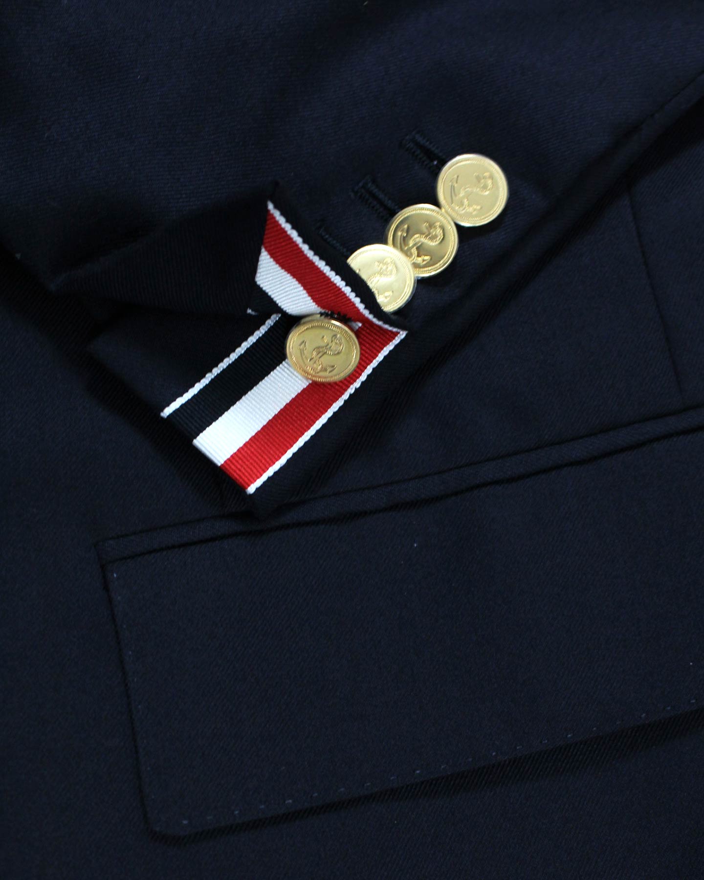 Thom Browne Wool Sport Coat Navy Slim Fit 